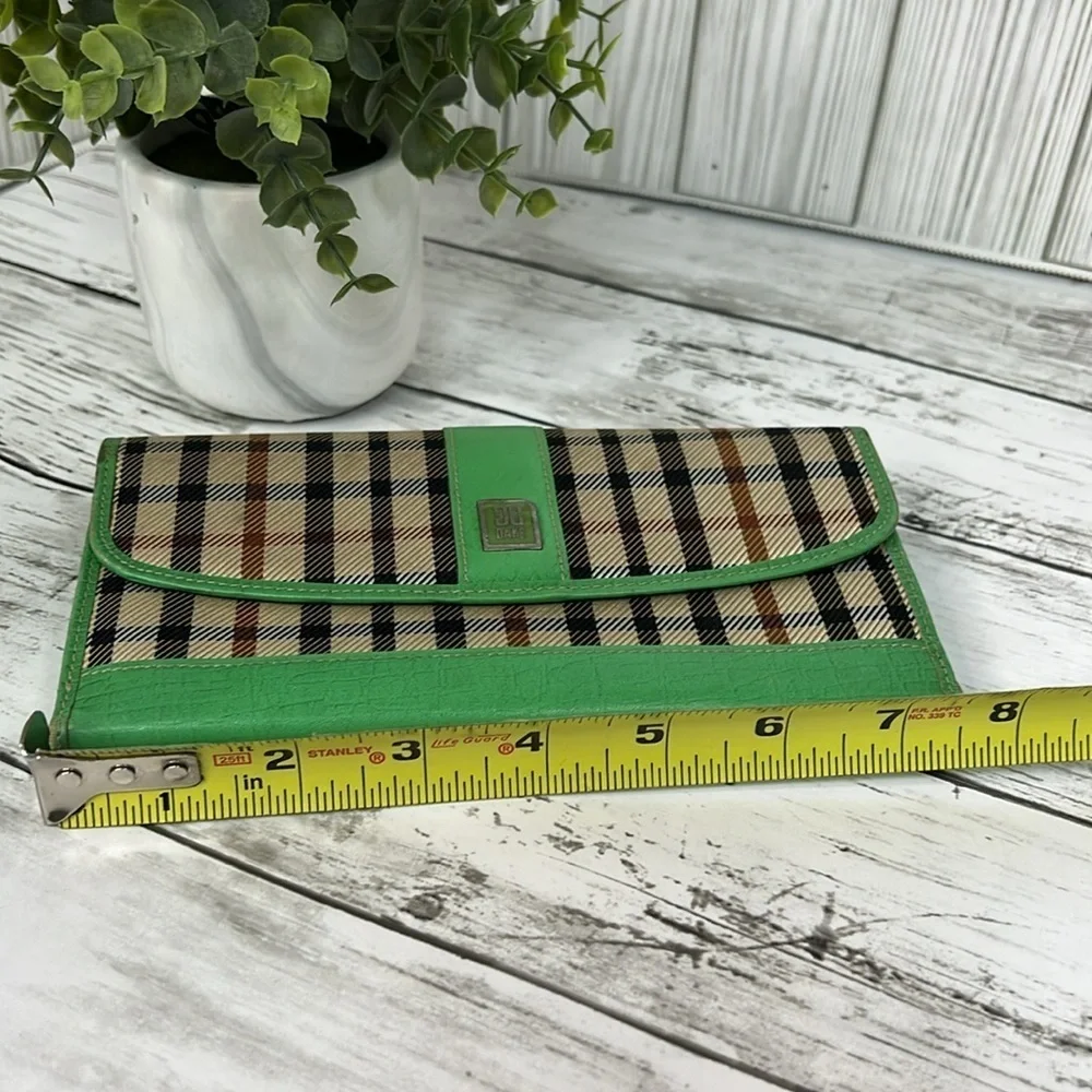 Daks Plaid Green long Wallet